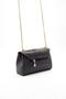 Black - Black Plain Women's Crossbody Bag Sp1139 - 6