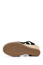 Women's Black Suede Wedge Heel Cross Elastic Bands Sandals - 6