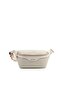 Green - Beige Houndstooth Plaid Women's Waist Bag Sp1192