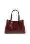 Burgundy - Burgundy Plain Women's Handbag Sp1252