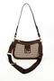 Coffee Yellow - Brown Plaid Line Square Women's Crossbody Bag Sp1132 - 8