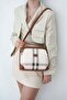 Cream - Tan Plaid Women's Crossbody Bag Sp364 - 2
