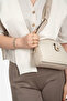 Sand - Sand Beige Houndstooth Plaid Women's Crossbody Bag Sp1144 - 6