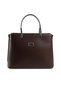 Coffee - Coffee Plain Women's Handbag Sp924 - 3