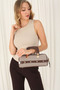 Coffee Yellow - Brown Plaid Line Square Women's Handbag Sp1258 - 2