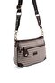 Coffee Yellow - Brown Plaid Line Square Women's Crossbody Bag Sp1160 - 4