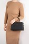 Black - Black Plain Women's Handbag Sp913 - 3