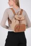 Nut - Tan Satin Women's Backpack Sp1231
