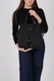 Black - Black Satin Women's Backpack Sp1232 - 2