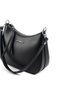 Black - Black Plain Women's Shoulder Bag Sp1259 - 5