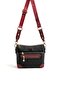Siyah - Bordo Monogram Kadın Çapraz Çanta SP1110