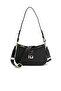 Black - Women's Crossbody Bag with Black Logo Sp1132 - 4