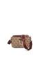 Dark Beige - Claret Red Monogram Women's Crossbody Bag Sp1078 - 5