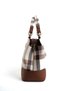 Cream - Tan Plaid Women's Handbag Sp706 - 3