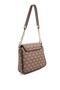 Coffee - Coffee Monogram Women's Shoulder Bag Sp1147 - 4