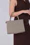 Beige - Beige Leather Women's Handbag Sp1237 - 5