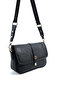 Black - Women's Crossbody Bag with Black Logo Sp1182 - 2