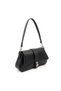 Black - Black Plain Women's Shoulder Bag Sp1177 - 3