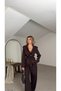 Padded Women's Jacket and Trousers Set with Pleated Detail - 5