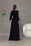Black Strappy Slit Straight Dress - 3