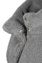 Uzun boyunlu patchwork quilted teddy coat gray - 4