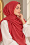 Crepe Chiffon Shawl Red – Lightweight, Comfortable, Stylish Non-Slip Shawl for Everyday and Special Occasion Outfits - 2