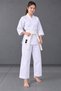 Joyed White Karate Suit Unisex Suit with Belt Alpaca Soft Texture and Bright Look - 5