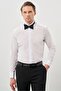 White Long Sleeve Flap Collar No Pocket Cotton Basic Slim Fit Slim Fit Shirt 1004230060