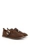 Women's Brown Suede Flat Sole Shoes - 3