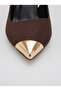 Women's Open Back Special Design Heels with Side Buckle Pointed Toe Stylish Women's Brown - 3
