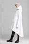 Women's Asymmetrical Cut Oversize Hooded Sweatshirt Dress - K24 3020 - 3