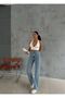 Genar Women's High Waist Jean Palozzo Jeans Wide Leg Trousers - 4