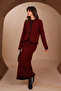 Modest Two Piece Set - Burgundy - Long - 5