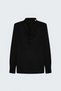 Plunging Neck Blouse - Black - 3