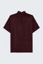 Bat Sleeve Blouse - Burgundy - 4