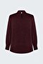Long Sleeve Blouse - Burgundy - 4