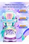 Kids Roller Skates for Girls Boys, 4-Size Adjustable Light Up Roller Skates, Mermaid Purple Blue Design, Beginner Skating Shoes for Indoor Outdoor Use - 5