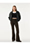 High Waist Slim Fit Cotton Spanish Leg Leopard Print Trousers - Flare Jeans