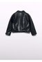 Girl's leather jacket black - 5