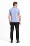 Blue Short Sleeve Printed Pique Polo Collar Pocketless Flexible Casual Slim Fit T-Shirt 1011250150 - 4