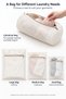 4-Piece Fine Mesh Laundry Bags with Zippers, Washing Machine Wash Bag Set for Delicates, Lingerie & Socks - 2