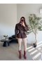 Brown Double Belted Short Trench Coat - 4