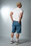 Light Blue Baggy Denim Urban Jort Men's Shorts Uk1450Mva - 5