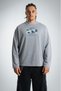 Decentralized Waves Oversize Long Sleeve Gray Men's T-Shirt