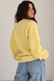 Women's Oversize Sweatshirt Amor Printed Yellow with Fringe – Crew Neck, 3 Thread Fringe - 6