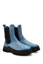 Women's Blue Floater Rubber Sole Genuine Leather Chelsea Boots - 4