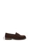 Women's Brown Suede Loafer Shoes - 3