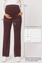 394 Coffee Color Modal Extra Flexible Adjustable High Waist Maternity Palazzo Sweatpants - 2