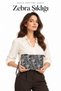 Nora Women's Portfolio Handbag - Patterned Clutch Bag with Wrist Strap - 6