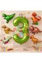 Dinosaur Concept Green Number 3 Years Old Balloon Green Color Dinosaur Age Balloon Flying Helium Number Balloon